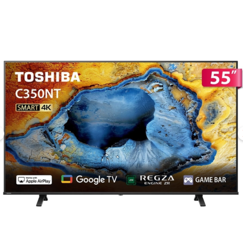 TOSHIBA 東芝 REGZA 55型4K QLED AirPlay2 Google TV液晶顯示器